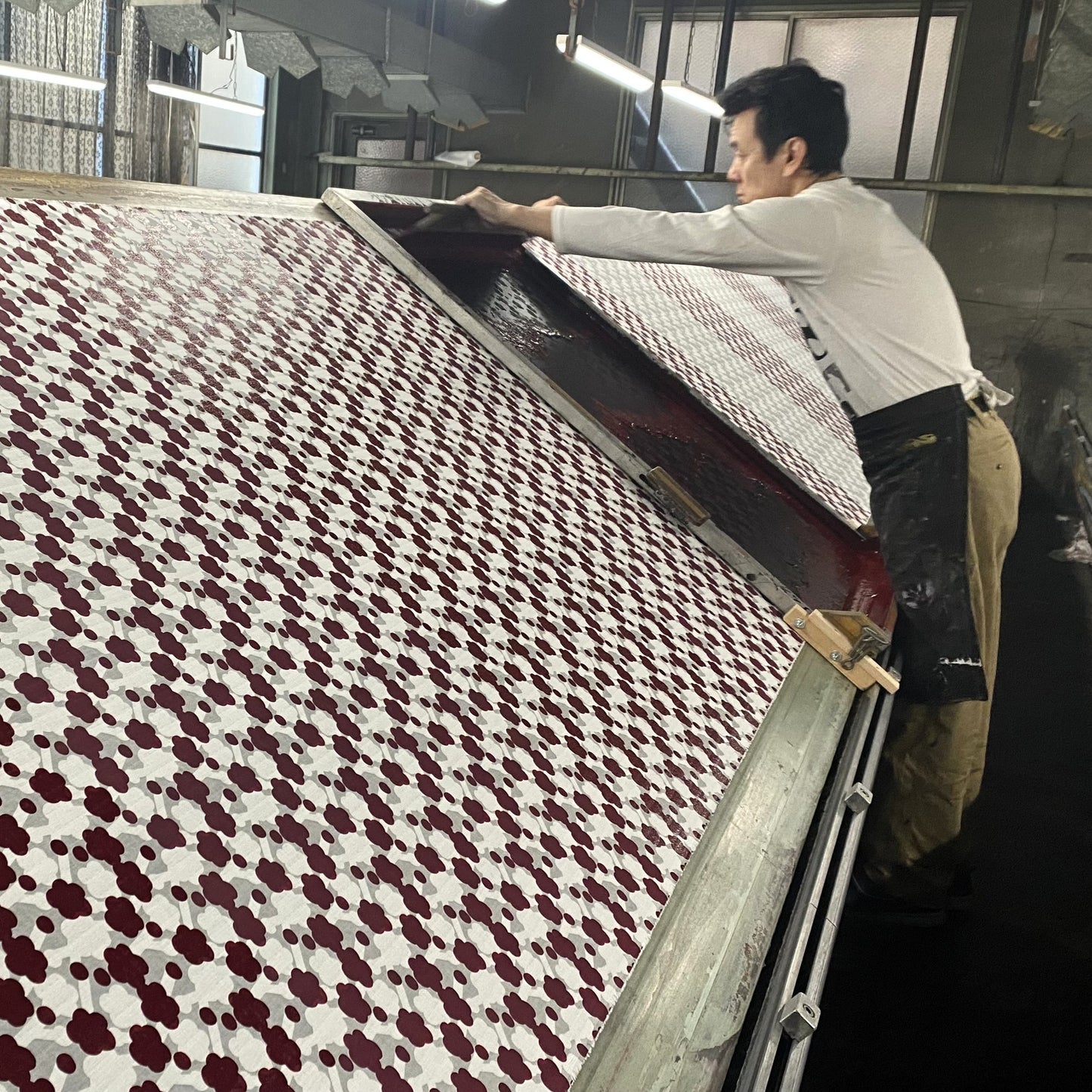 京都職人仕上げ｜幸せの文様 縦型トートバッグ 青海波｜手染め生地 日本製 帆布 コットン100%